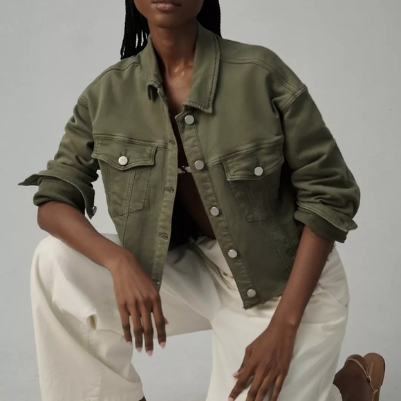 Anthropologie Dolan Washed Cropped Jacket